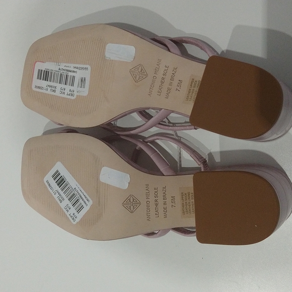 Antonio Melani Rexxza Croco Printed Leather Dress Sandals - Picture 6 of 7